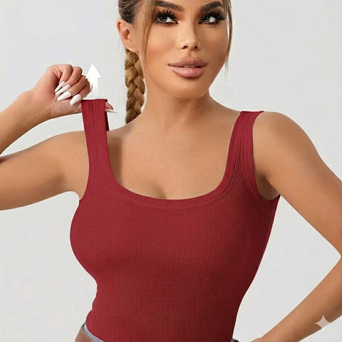 Pack de 3 Camisetas Acanaladas con Sujetador Integrado